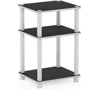 FURINNO Just 3-Tier End Table White/ Black